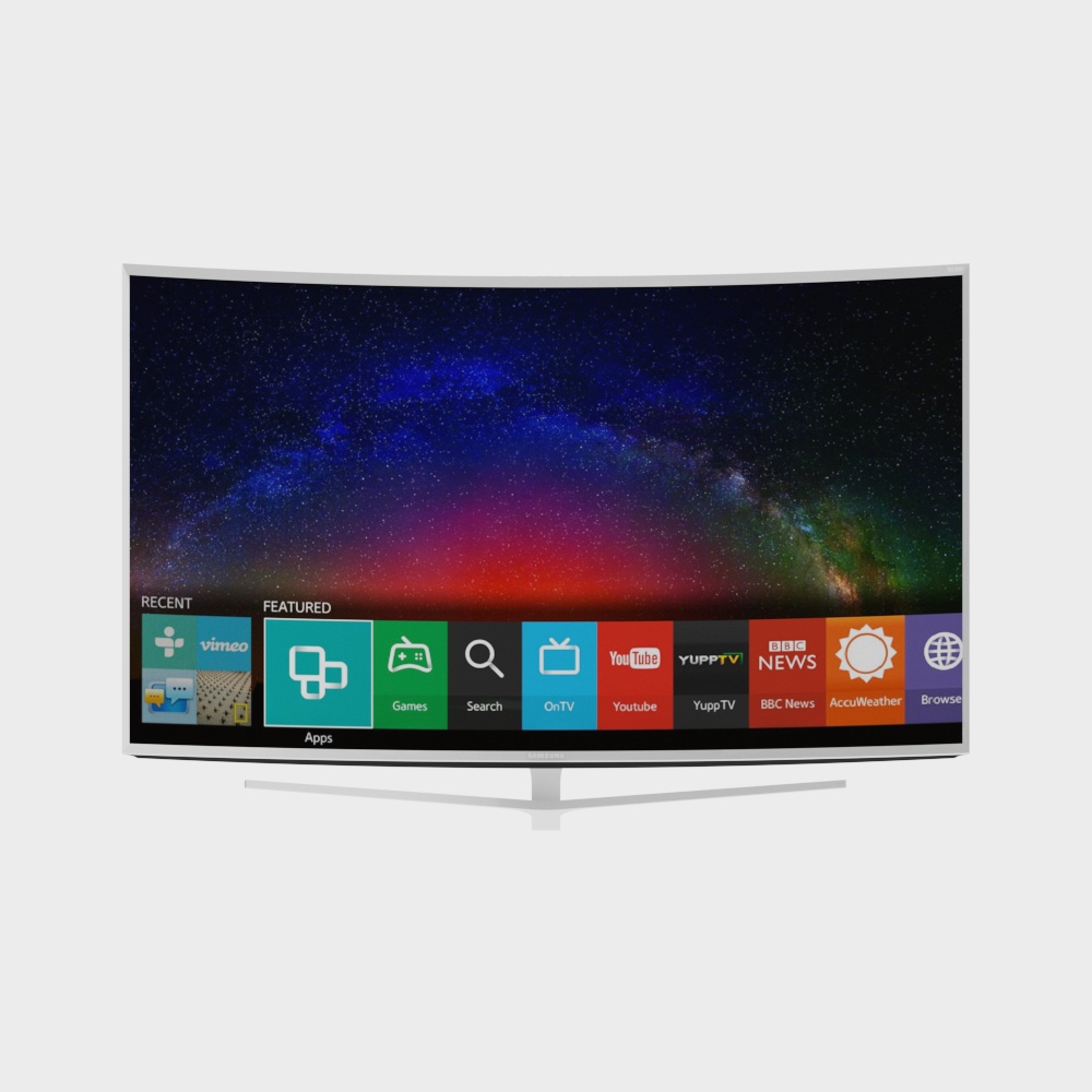 Sleek Curved Smart TV 3D model