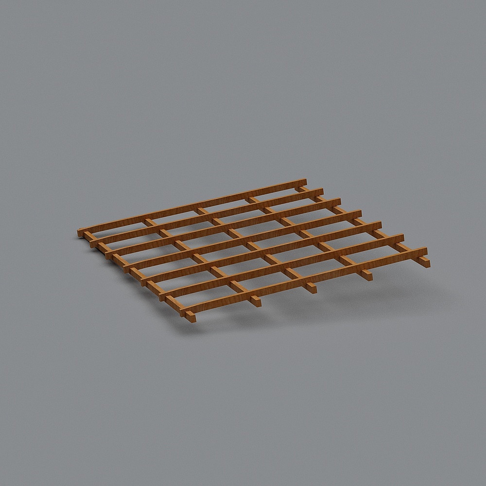 Wooden Grille 3D Model