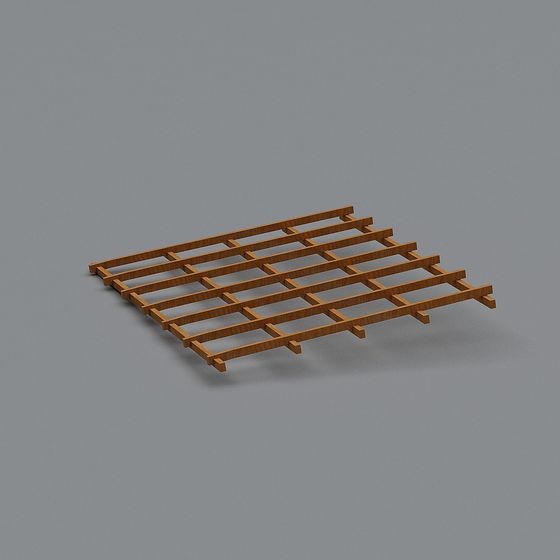 Wooden Grille 3D Model