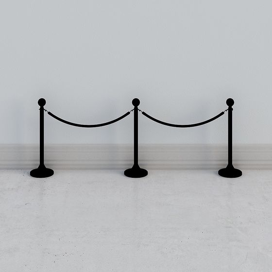 Stylish Rope Railing 3D model for Modern Spaces