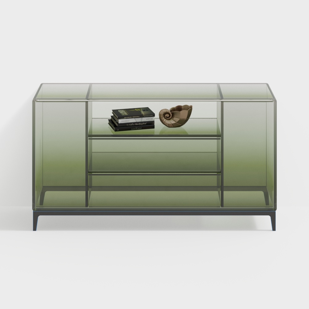 Modern Fading Glass Entrance Cabinet