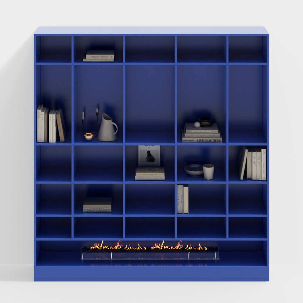 Urban Shelf 3D Model – Modern Blue Plastic Design