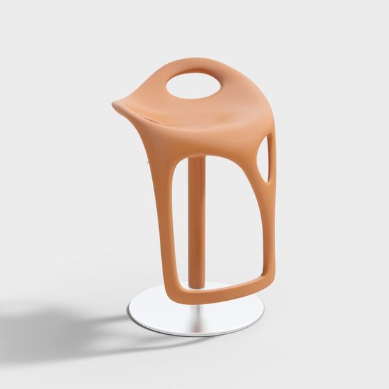 Streamlined Bar Stool 3D model
