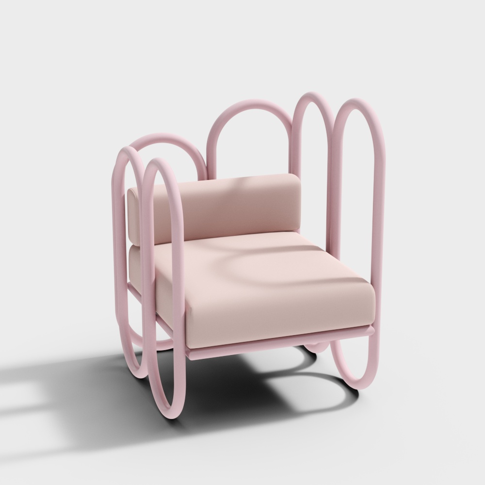 Loop Chair 3D Model – Low-Poly Modern Seating