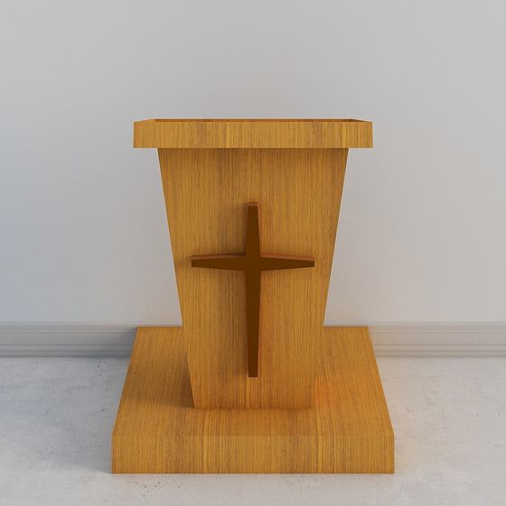 Stylish Church Podium 3D model for Creative Spaces