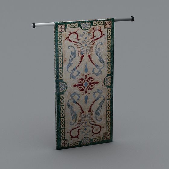 Vintage Tapestry Low-Poly 3D Model