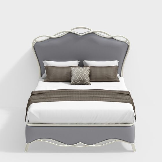 Elegant Bedroom Bed 3D model