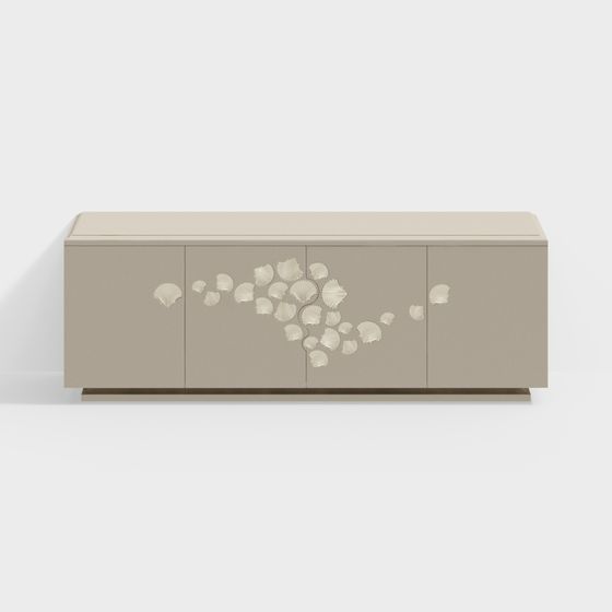 Shell-Inspired Low-Poly Cabinet 3D model