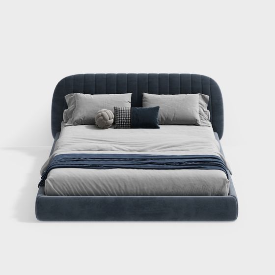 Urban Comfort 3D model Bed for Modern Interiors
