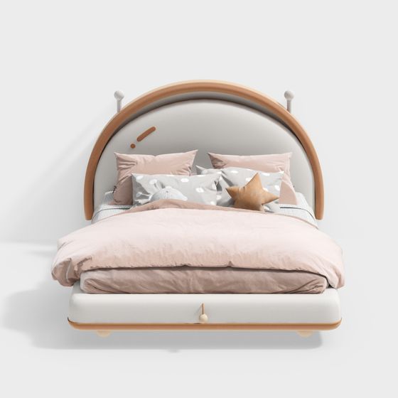 Dreamy Nest 3D model Bed for Modern Interiors