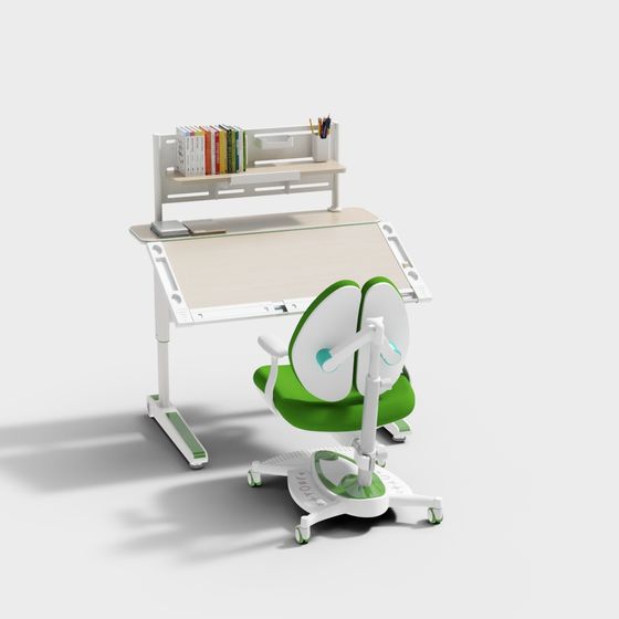 Urban Study Desk 3D model for Modern Spaces