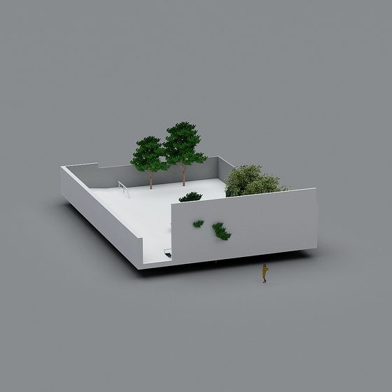 Modern Minimalist Small Garden 3D model