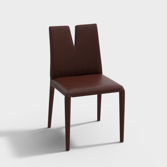 Elegant Low-Polygon Chair 3D model for Interiors