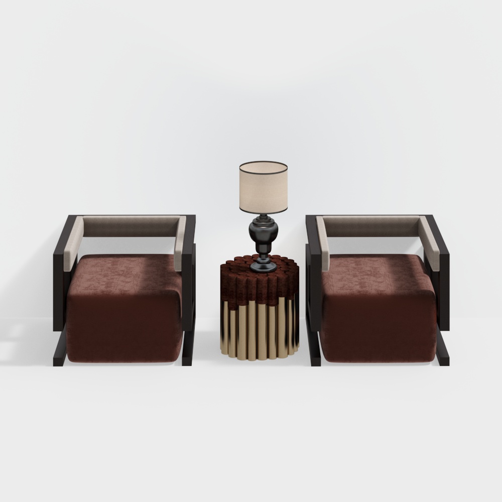 Neo-Chinese Single Sofa Set