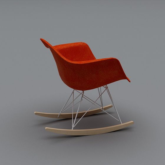 Chaise à bascule coque moulée Eames