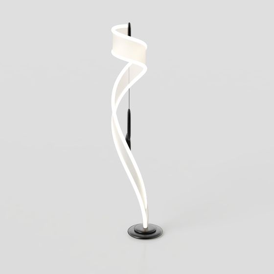 Streamlined Floor Lamp 3D model for Creative Spaces