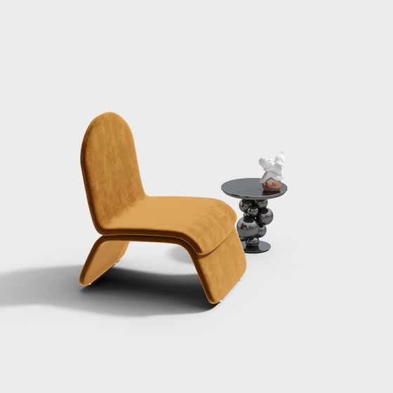 Sleek Streamlined Sofa 3D model