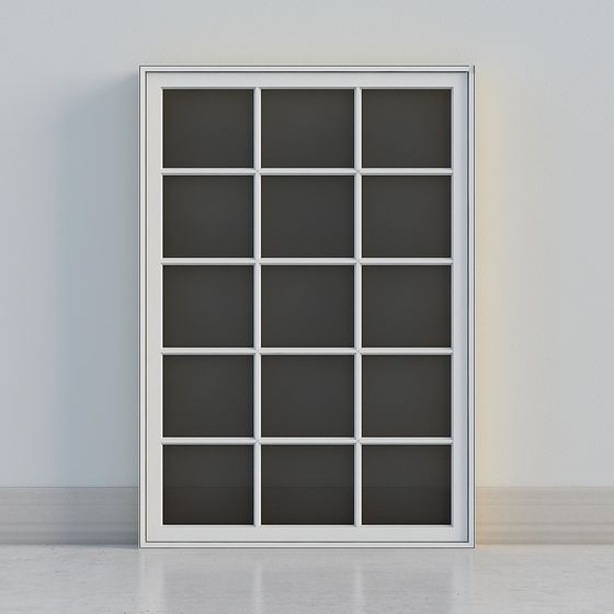 Modern Glass Window Door 3D Model