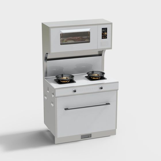 Urban Chef Low-Poly Stove 3D model