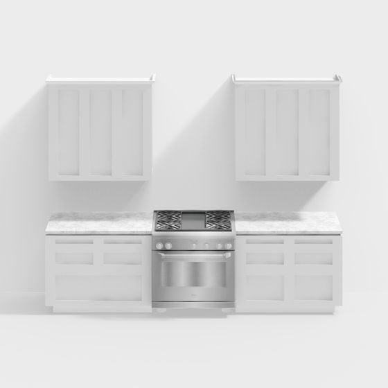 Urban Kitchen 3D model - Modern Minimalist Design