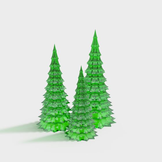 Low-Poly Christmas Tree 3D model for Winter Scenes