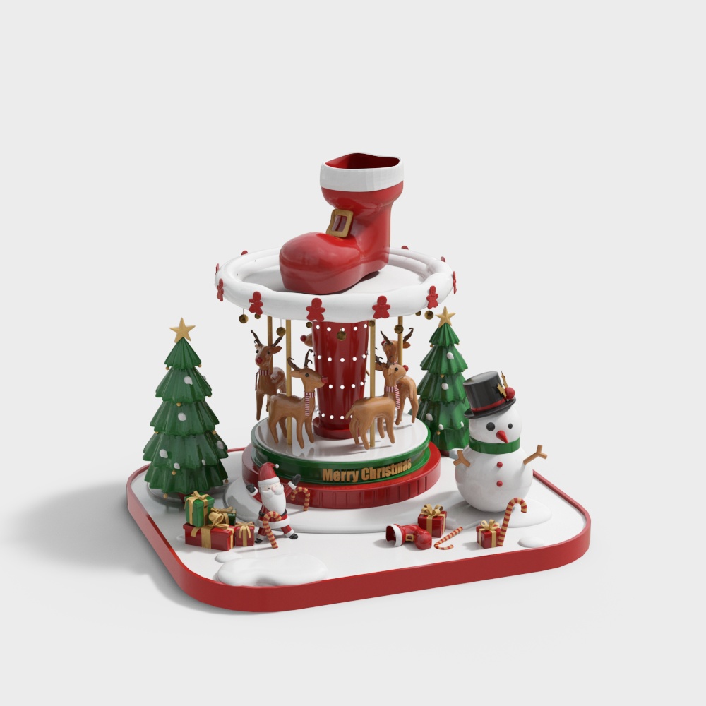 Christmas Wonderland Carousel 3D model