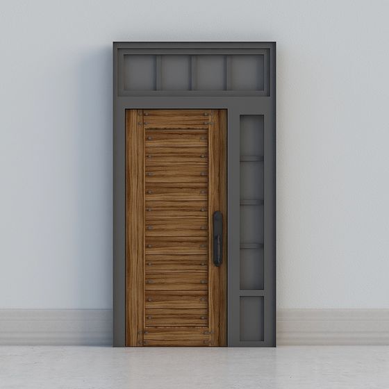 Industrial Wood Door 3D model for Creative Projects