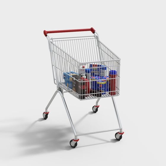 Supermarket Cart 3D model