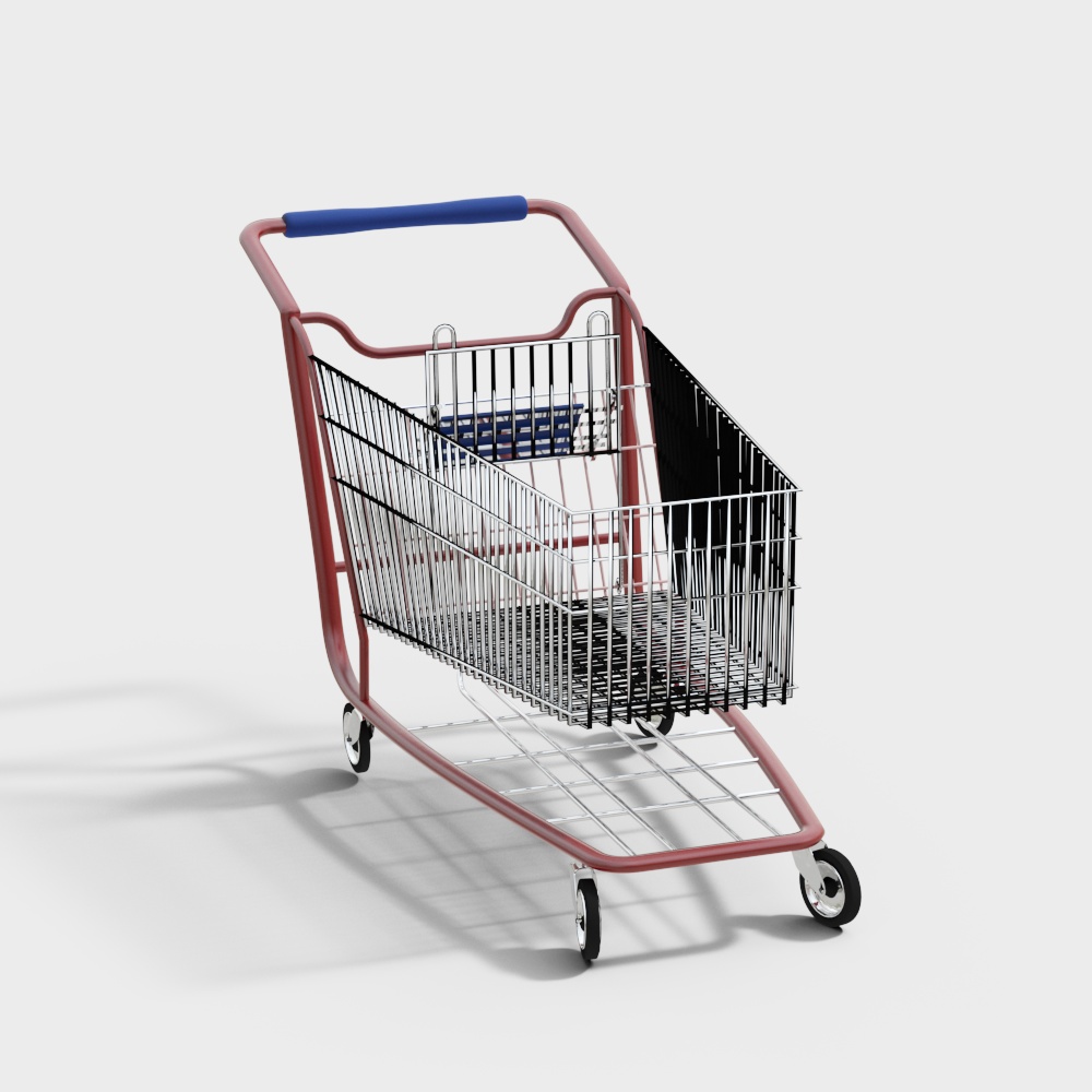 Stylish Shopping Cart 3D model for Creative Projects