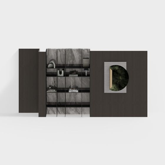 Urban Minimalist Bookshelf 3D model