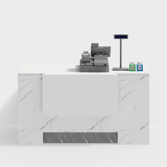 Elegant Minimalist Cash Register 3D model