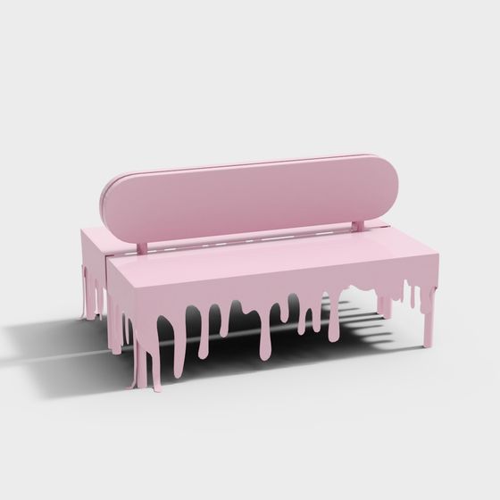 Dripping Art Bench 3D model