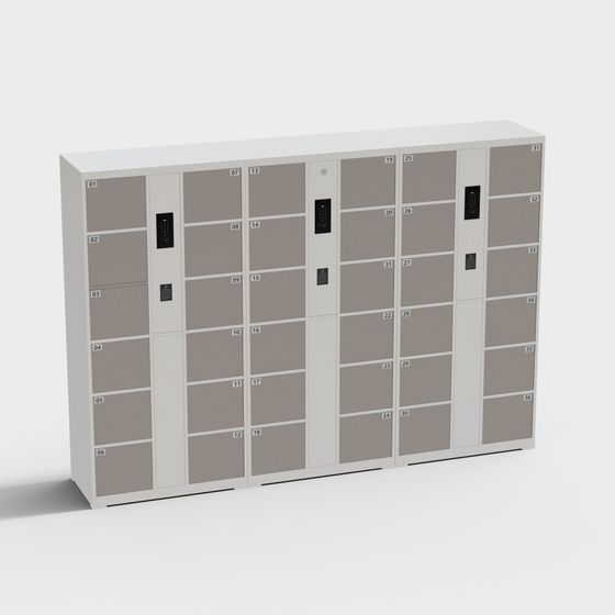 Smart Storage Cabinet Low-Poly 3D model for Modern Spaces