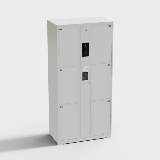 Smart Storage Locker 3D model for Modern Interiors