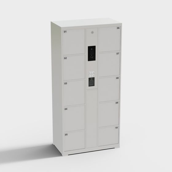 Smart Storage Locker 3D Model for Modern Designs