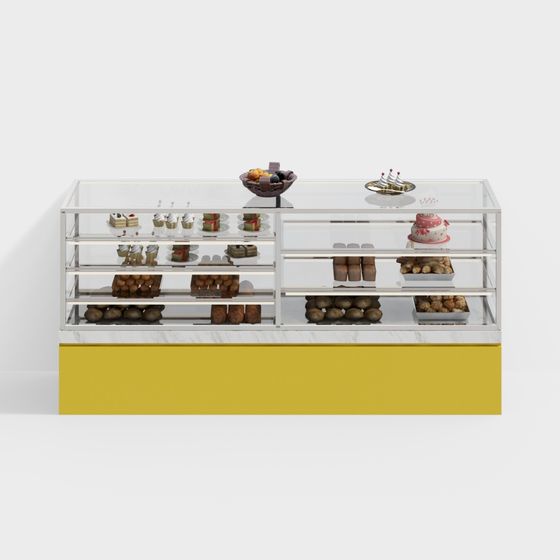 Modern Display Cabinet 3D model for Pastries