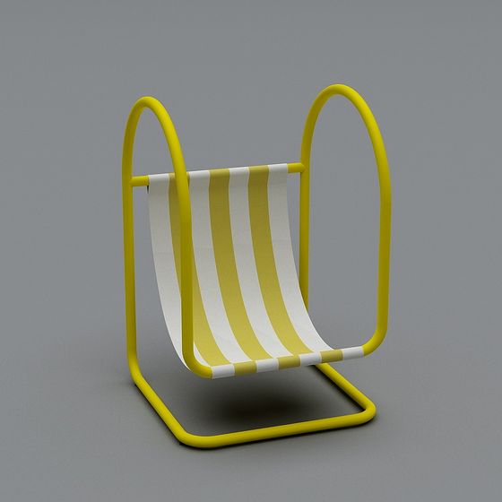 Vibrant Beach Chair 3D model for Summer Vibes