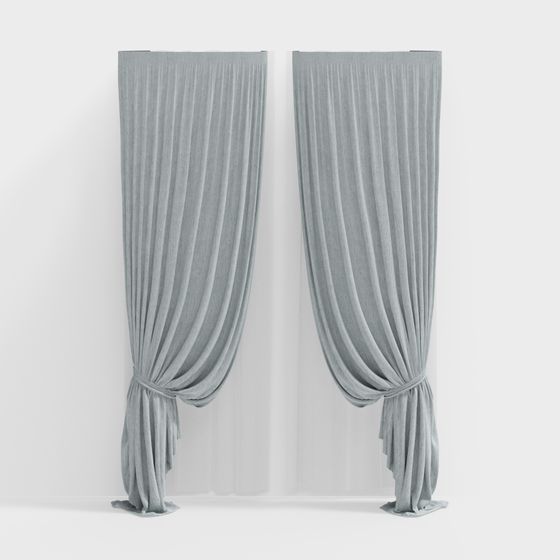 Elegant Soft Curtain 3D model