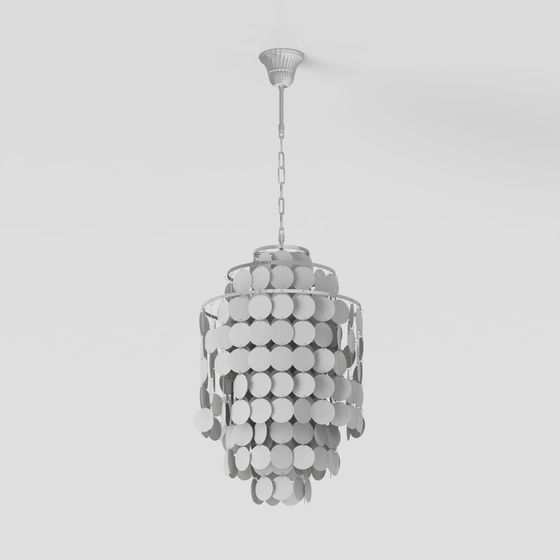 Elegant Low-Poly Chandelier 3D Model