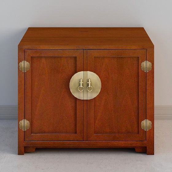 Stylish Chinese Storage Cabinet 3D model