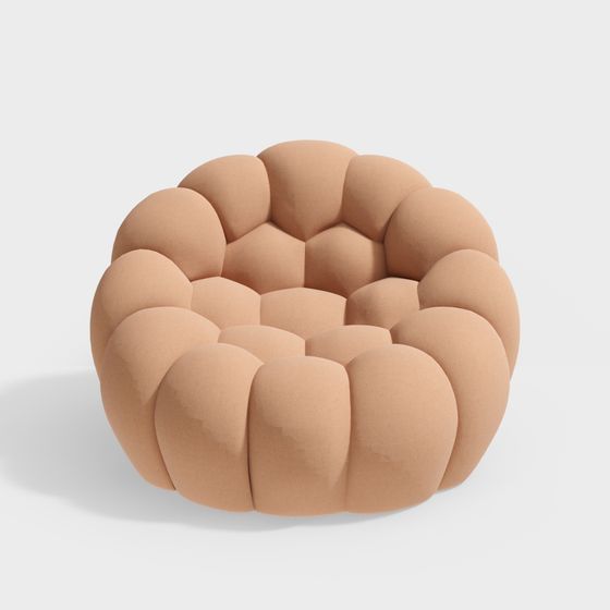 Ripple Sofa 3D model - Unique Low-Poly Design