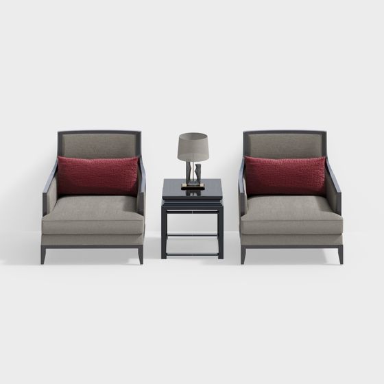 Urban Living Room Sofa Set 3D model