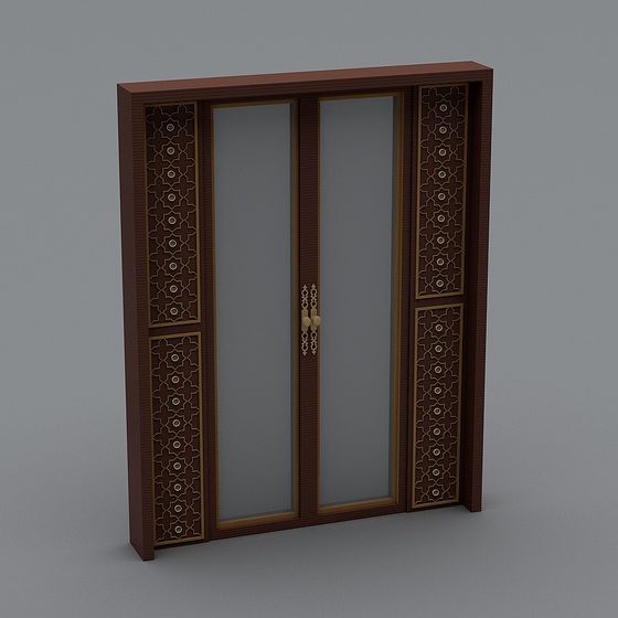 Elegant Glass Door 3D model