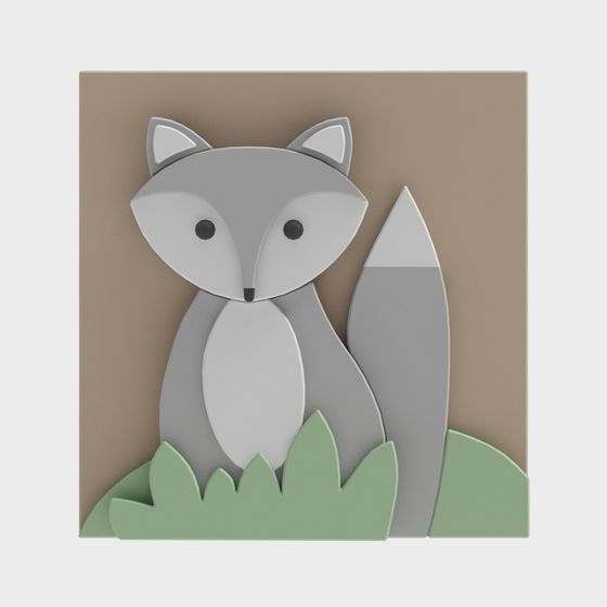 Charming Low-Poly Fox 3D model