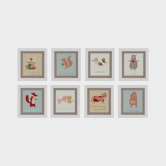 Whimsical Forest Animal Frame 3D Model