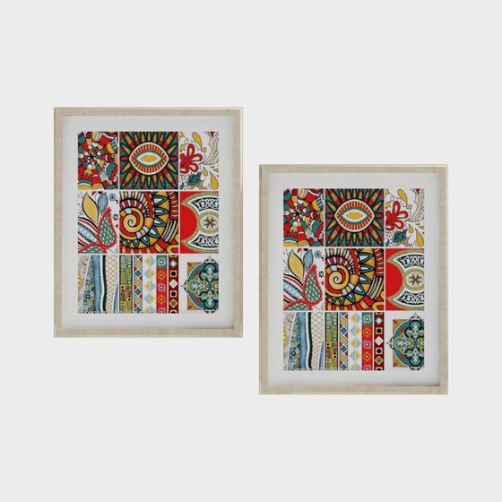 Colorful Abstract Art Frame 3D Model for Creative Projects