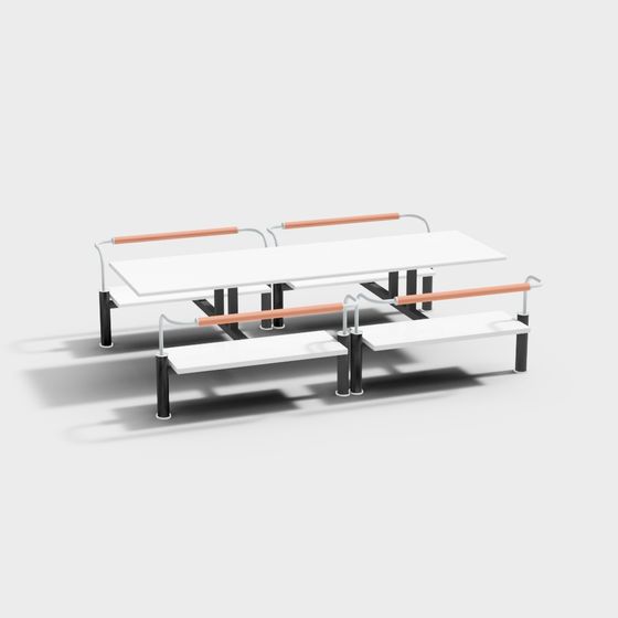Stylish Urban Bench 3D model for Modern Spaces