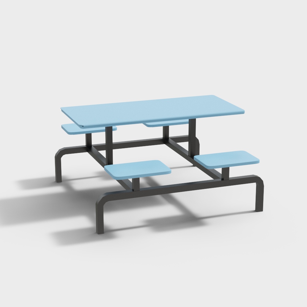 Canteen blue tables and chairs