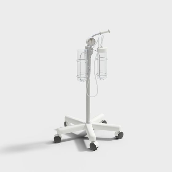 Sleek IV Stand 3D model for Healthcare