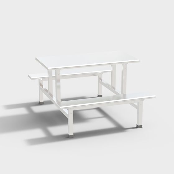 Minimalist Dining Table and Chair 3D model